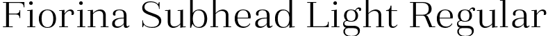 Fiorina Subhead Light Regular font - Mint Type - FiorinaSubhead-Light.otf
