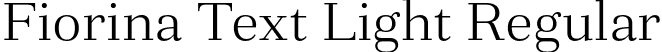 Fiorina Text Light Regular font - Mint Type - FiorinaText-Light.otf