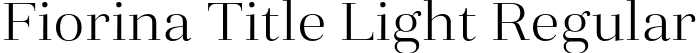 Fiorina Title Light Regular font - Mint Type - FiorinaTitle-Light.otf