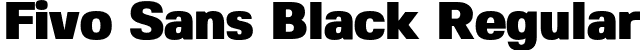 Fivo Sans Black Regular font - fivosans-black.otf