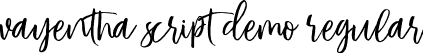 Vayentha Script Demo Regular font - vayentha-script.otf