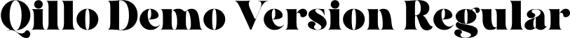 Qillo Demo Version Regular font - QilloDemoVersionRegular-nRve0.ttf