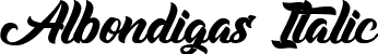 Albondigas Italic font - albondigas.ttf