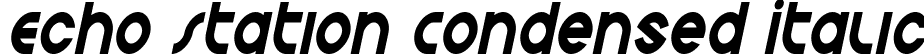 Echo Station Condensed Italic font - echostationcondital.ttf
