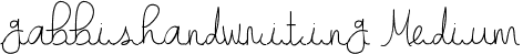 gabbishandwriting Medium font - gabbi-'s handwriting.ttf