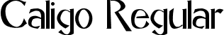 Caligo Regular font - font_Caligo1.0.ttf