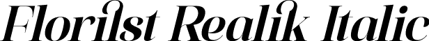 Florilst Realik Italic font - Florilst-Realik-Italic.otf