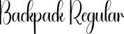 Backpack Regular font - Backpack.otf