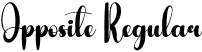 Opposite Regular font - Opposite.otf