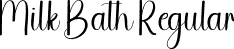 Milk Bath Regular font - Milk-bath.otf