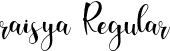 raisya Regular font - raisya.otf