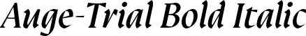 Auge-Trial Bold Italic font - Auge-Trial-BoldItalic.otf