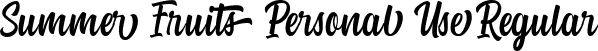 Summer Fruits Personal Use Regular font - summer fruits personal use.ttf