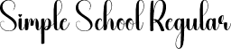 Simple School Regular font - Simple-School.otf