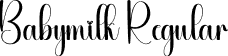 Babymilk Regular font - Babymilk.otf