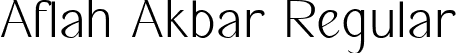 Aflah Akbar Regular font - AflahAkbar-Regular.ttf