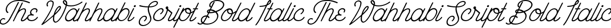 The Wahhabi Script Bold Italic The Wahhabi Script Bold Italic font - The Wahhabi Script Bold Italic.ttf