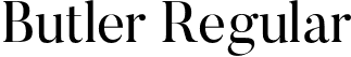 Butler Regular font - Butler_Regular.otf