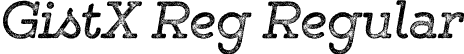 GistX Reg Regular font - GistXRegular.otf