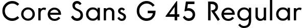 Core Sans G 45 Regular font - CoreSansG-Regular.ttf