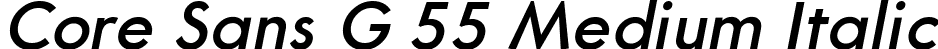 Core Sans G 55 Medium Italic font - CoreSansG-MediumItalic.ttf