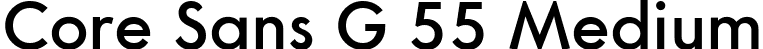 Core Sans G 55 Medium font - CoreSansG-Medium.ttf