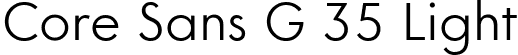 Core Sans G 35 Light font - CoreSansG-Light.ttf
