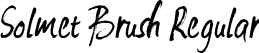 Solmet Brush Regular font - Solmet Brush.otf
