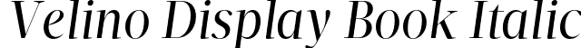 Velino Display Book Italic font - VelinoDisplay-BookItalic.otf