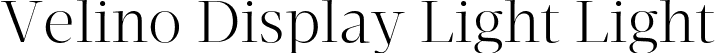 Velino Display Light Light font - VelinoDisplay-Light.otf