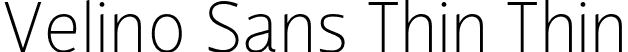 Velino Sans Thin Thin font - VelinoSans-Thin.otf