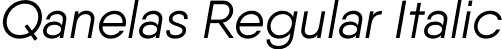 Qanelas Regular Italic font - Qanelas-RegularItalic.otf