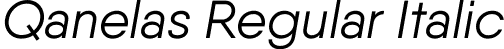 Qanelas Regular Italic font - Qanelas-RegularItalic.ttf