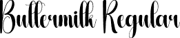 Buttermilk Regular font - Buttermilk.otf