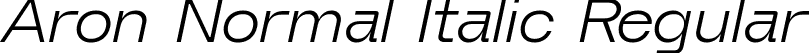 Aron Normal Italic Regular font - Aron-NormalItalic.ttf