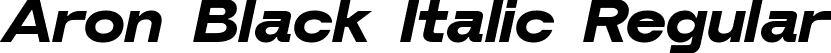 Aron Black Italic Regular font - Aron-BlackItalic.ttf
