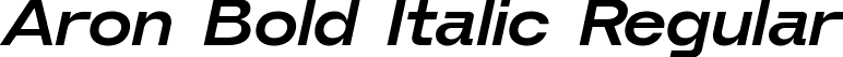 Aron Bold Italic Regular font - Aron-BoldItalic.ttf