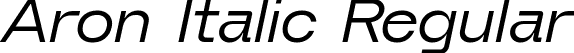 Aron Italic Regular font - Aron-Italic.ttf