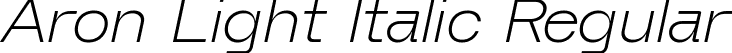 Aron Light Italic Regular font - Aron-LightItalic.ttf