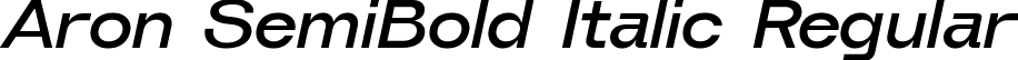 Aron SemiBold Italic Regular font - Aron-SemiBoldItalic.ttf