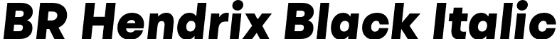BR Hendrix Black Italic font - BRHendrix-BlackItalic.otf