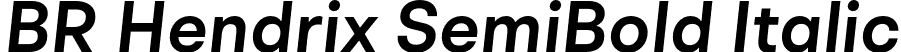 BR Hendrix SemiBold Italic font - BRHendrix-SemiBoldItalic.otf