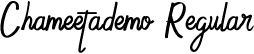 Chameetademo Regular font - Chameetademo-vmn99.ttf