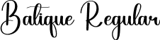 Batique Regular font - Batique.otf