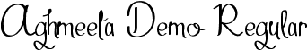 Aghmeeta Demo Regular font - AghmeetaDemoRegular.ttf