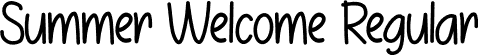 Summer Welcome Regular font - SummerWelcome.otf