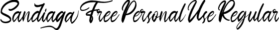 Sandiaga Free Personal Use Regular font - Sandiaga-VG4jz.otf
