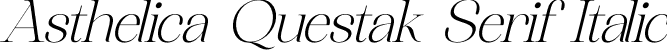 Asthelica Questak Serif Italic font - Asthelica-Questak-Serif-Italic.otf
