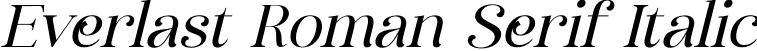 Everlast Roman Serif Italic font - Everlast-Roman-Serif-Italic.otf