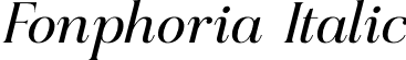 Fonphoria Italic font - Fonphoria-Italic.otf